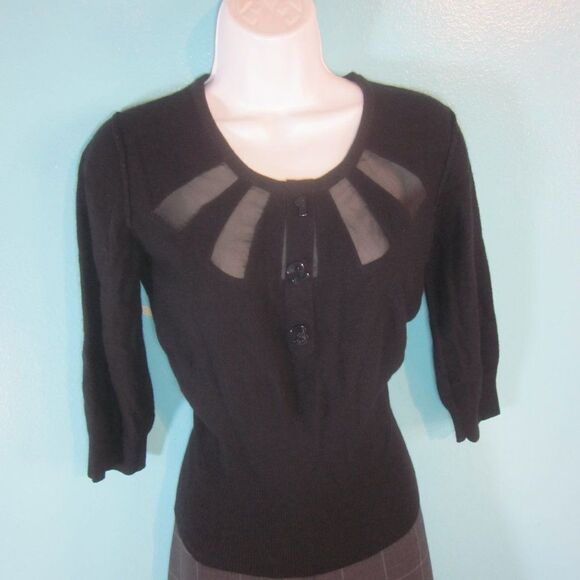 Sonia Rykiel Stella McCartney Black Wool & Cashmere Sweater Fits Womens XS - Picture 10 of 11